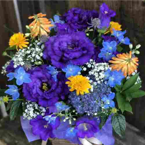 Beautiful In Blue-Blue Flower Arrangement