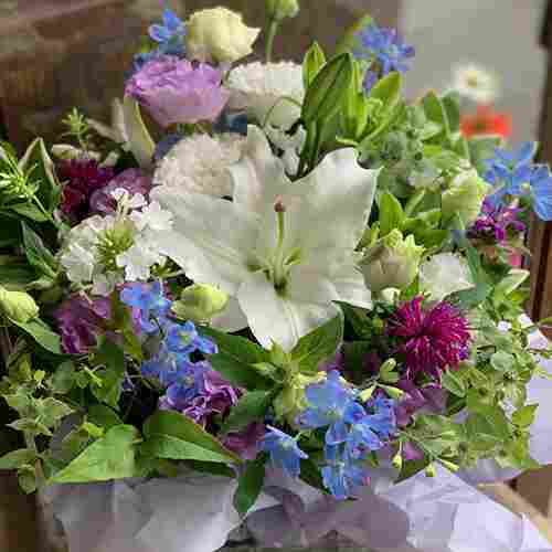 Mixed Flower Bouquets With Lilies