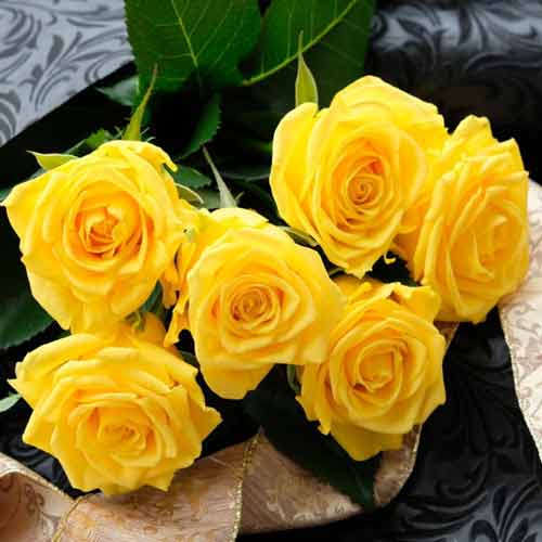 6 Yellow Rose Bouquet
