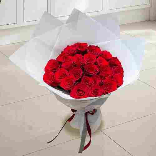 24 Red Rose Bouquet-Home Delivery Roses